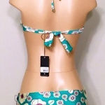 Wildfox sixties teal floral bikini. Medium . NWT Photo 0