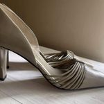 Apostrophe vintage leather upper pointed - toe pumps heels 7 U.S size tan Photo 5