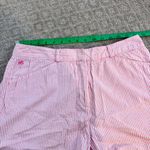 Lilly Pulitzer   Seersucker Pink and White Stripe High Waisted Shorts, Size 8 Photo 10