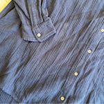 Time & Tru  Blouse Button Down Blue 16-18 XL Long Sleeve Shirt Lagenlook Plus Photo 1