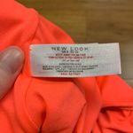 New Look  Ruffle One Piece Swimsuit Womens Size‎ 8 Pink Coral High Cut Open Back Photo 2