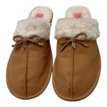 Kate Spade Lacey Slippers Mules Tan Faux Fur Bow Detail Women's Size 10 B Photo 1