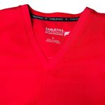 Fabletics  Scrub Top Womens Large Red V-Neck Short Sleeve Casual Nursing Medical Photo 1