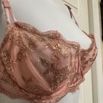 Victoria's Secret Victoria’s Secret Pink Dream Angels Push-Up Lace Gold Floral Bra Photo 6