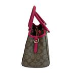 Coach  Mini Margot Signature Brown Pink Handbag Caryall Purse + Wallet Leather Photo 5