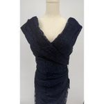 La Femme NWT  Lace Off ShoulderEvening Gown in Navy 27982 sz 14 $378 Photo 5