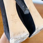 Giuseppe Zanotti • Sharon 130 platform heels pumps black suede stiletto peeptoe Photo 9