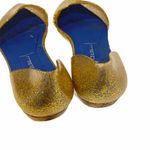 Jeffrey Campbell  Size 8 Jelly Gold Glitter Point Rubber Toe‎ Flat Photo 4