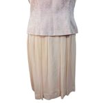 Maggy London  Pink 2 Piece 100% Silk Skirt Blouse Set Size 8 NWT Photo 4