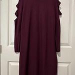 Talbots Torrid 3X (3) Purple Burgundy Ladder Cutout Shoulders & Back Sweater Dress Photo 0