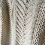 Rebecca Taylor  white merino wool cable knit sweater size‎ small Photo 5