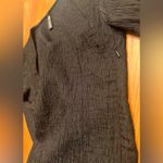 ZARA  Textured Square Neck Long Sleeve Black‎ Bodysuit Top Size Small Photo 11