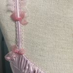 For Love & Lemons Embroidered Hearts Bustier Bra Pink XS NEW NWT Ruffle Bows Photo 1