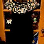 SheIn Black dress. With embroidered off the shoulder. Size small. Never worn. , Photo 1