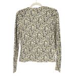 Diane Von Furstenberg  Silk Blend Floral Cardigan Sweater Black Yellow Medium Photo 6