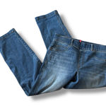 Spanx Jeans Women Blue Straight Leg Pull On Stretch Denim Comfort Jeans Size L Photo 0