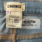 L'Agence  El Matador French Slim Jeans Light Wash Raw Hem Stretch 25 Photo 5