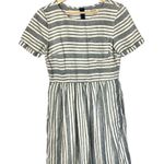Madewell Songbird Striped Stucco Blue & Cream Stripe Short Sleeve Mini Dress 4 Photo 11