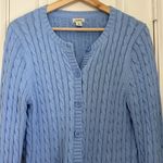 Ll bean cotton cableknit cardigan Blue Size M Photo 2