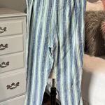 For Cynthia Linen Cotton Set Cynthia Bell Sleeve Top Elastic Back Pants Photo 12