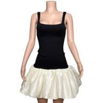 DELFI COLLECTIVE Luna Bubble Hem Mini Dress, Black/Ivory, Small Black Photo 6