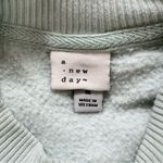 A New Day  Pastel Green Womens Crewneck Sweatshirt M Cozy Loungewear Minimalist Photo 3