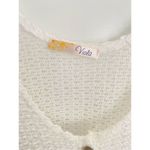 Viola White Knit Sleeveless Deep Scoop Neck Top Button Front Sz M Size M Photo 5