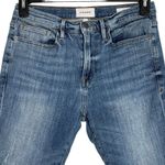 frame denim FRAME SZ 26 Cropped Boyfriend Jeans Le Beau Distressed Mid-Rise Stretch 5-Pocket Photo 1