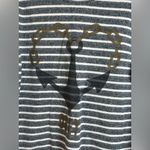 Obey  Casual Long Sleeve Striped Heart Anchor Grey Pullover Sweater Size Medium Photo 1