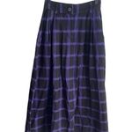 Mara Hoffman Tulay Midi Skirt Penny Plaid Black And Purple Photo 2