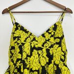 Ark & Co. Full Skirt Micro Mini Romper Yellow Gold Black Floral Brocade Med NWT Photo 10
