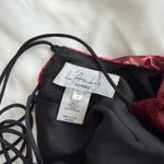 L'Academie Palmer Top Strappy Open Back Burgundy Red Size S Photo 4