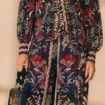 Farm Rio  Classic Garden Black Mirror Trim Blouse Photo 0