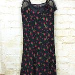 Victoria's Secret VTG  Slip Dress S Black Roses Ruffles Sexy Little Thing Y2K 90s Photo 8