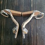 Lulus Snake Ankle Strap Heels Women's Size 8.5 Black Photo 4