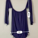 Amerikan Basics Women’s Off The Shoulder Loose Tee Purple NWT Photo 6