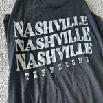 Next Level Apparel Nashville Tennessee L Slouchy Racerback Muscle Tank Charcoal Gray Vintage Wash Photo 9