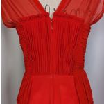 Paul Smith Black Label Silk Sleeveless Ruched Dress Red Size 46 Photo 14