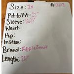 Appleseed's Striped Henley Shirt Roll Tab Sleeve‎ Top Casual 1X White Photo 3