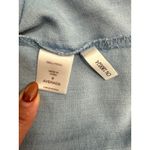 Eva Mendes Denim Shirt Dress Size 8 Snap Front Long Sleeve Chambray Midi Blue Size M Photo 4