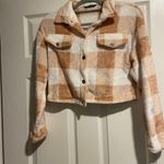 SheIn Cropped Long Sleeve Flannel Sweater Photo 0