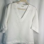 Roller Rabbit white Linen V Neck Kimono Sleeve XS Photo 7