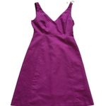 J.Crew Dress Purple Magenta Sleeveless V-Neck V-Back Cotton Summer Dress Size 6P Photo 11