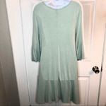 New Directions 3/4 Ruffle Sleeve Swing Dress Mint Green M Green Size M Photo 3