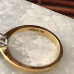 Avon Gold Plated Brilliant Solitaire Ring Size 8 Photo 6