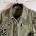 Driftwood Olive Green denim-bohemian Embroidered Women's Jacket size small NWT Photo 2
