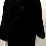 NWT $675 Jane Post S Womens Reversible Cocoon Coat Faux Fur Black Soft Warm Hood Photo 0