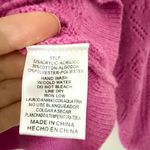 Lily Mae Boutique Ruffle Front Crew Neck Sweater in Bright Pink Photo 3