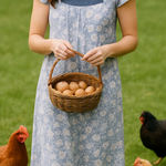 Vintage maxi length mumu floral dress pastel blue stripes white flowers lace Photo 0