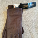 None Genuine leather gloves brown size medium NWT Photo 7
